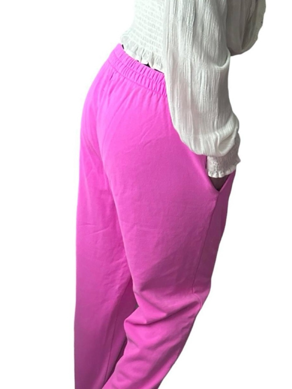 GAP Bright Pink Elastic Waist Jogger Pants